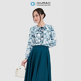 Áo sơ mi nữ GUMAC AC10074 tay dài cổ kiểu xếp bèo