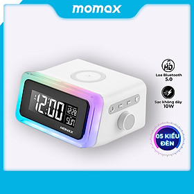 Mua Đồng hồ báo thức kỹ thuật số kiêm Loa bluetooth 5.0 và Sạc không dây 10W - Momax QC2 - Hàng chính hãng