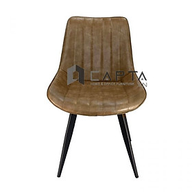Mua Ghế ăn nệm da nâu bò LUX 5A-P Nội thất Capta Ghế phòng ăn có tựa nệm da PVC bóng màu nâu da  bò có chân sắt sơn tĩnh điện