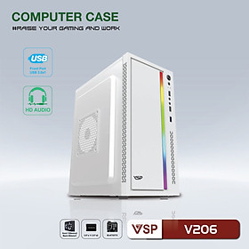 Mua VỎ NGUỒN MÁY TÍNH CASE MÁY TÍNH VSP V206 - LED RGB - JL- HÀNG CHÍNH HÃNG