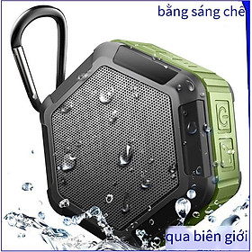 Thẻ hình lục giác chống nước 65 cấp phong cách mới nhất Loa Bluetooth ba âm thanh chống nhỏ âm thanh ngoài trời di động leo núi loa du lịch đa năng - màu xanh lá, màu xanh lá