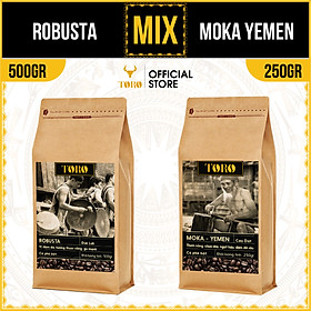 750GR Bộ Mix Cà Phê Bột Toro Moka Yemen & Toro Robusta Nguyên Chất 100%