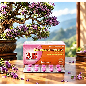 Viên uống Vitamin 3B nén - B1,B6,B12  vinaphar 1- Hộp 100 viên
