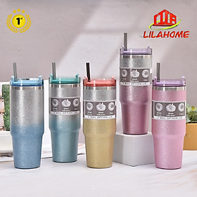 Mua Ly Giữ Nhiệt Kim Tuyến Thái Lan 890ml  Lõi Inox 304 Giữ Nhiệt Tối Ưu  Màu Ombre Độc Đáo Hiện Đại  Tặng Kèm Ống Hút - Hàng Chính Hãng (Giao Màu Ngẫu Nhiên)