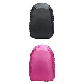 2 Pieces Backpack Rain Cover Camping Hiking Rucksack Protector 35L