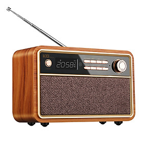 ĐÀI RADIO FM BÁO THỨC , BLUETOOTH , USB VỎ GỖ CỔ ĐIỂN LOCI D29 hàng nhập khẩu