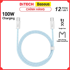 Mua Cáp sạc nhanh hiệu Baseus Dynamic Series Type-C to Type-C 100W 1m - Màu xanh dương - hàng chính hãng