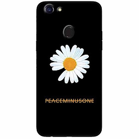 Ốp lưng in cho Oppo F5 Mẫu Cúc To Nền Đen