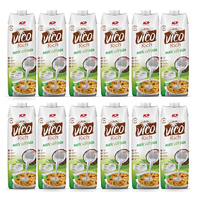 THÙNG 12 HỘP NƯỚC CỐT DỪA UHT VICO RICH 1L