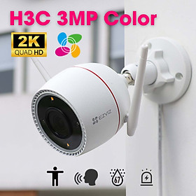 Camera Wifi EZVIZ H3C 4MP 3K - H3C 3M, Có Màu Ban Đêm, Đèn Cảnh Báo - Hàng Chính Hãng