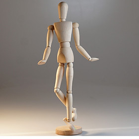 Mua Tượng Người Gỗ vẽ Hoạt họa Kiến Trúc Kích Thước 30 x 8 x 4 cm