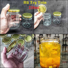 Mua Hũ Thủy Tinh Nắp Thiếc Vàng vặn 200ML (Combo 8 Hũ) – Hũ - Lọ thủy tinh 200ML đựng Yến chưng  dầu dừa  hũ gia vị  thực phẩm