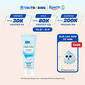 Sữa rửa mặt dưỡng ẩm dạng gel cho da nhạy cảm Hada Labo Advanced Nourish For Sensitive Skin Cleanser 80g