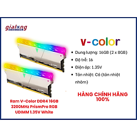 Mua Ram V-Color DDR4 16GB 3200MHz PrismPro RGB UDIMM 1.35V White - Hàng chính hãng
