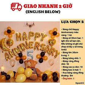 Bộ bong bóng trang trí tiệc kỷ niệm happy anniversary set hpan03