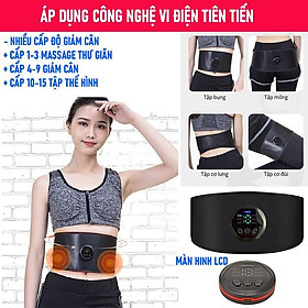 Đai masssage giảm mỡ bụng Kiêm đai tập cơ bụng X100