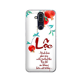 Ốp lưng dẻo cho điện thoại Nokia 8.1 - 01173 7930 LOC01 - in chữ thư pháp LỘC - Hàng Chính Hãng