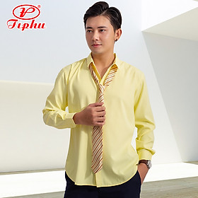 Áo sơ mi nam công sở Amazing, màu trơn, form slim fit không túi, vải Bamboo, phong cách Hàn, vạt bầu