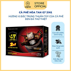 Cà Phê Hòa Tan G7 2in1 Trung Nguyên – Hộp 15 Gói – Cà Phê Đen Đá Có đường Pha Nhanh, Gu Đậm