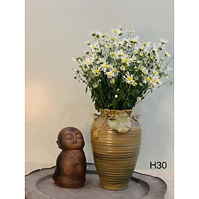 Mua LỌ HOA MEN MỘC ĐẮP NỔI CAO 30CM.