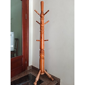 Mua Cây treo quần áo gỗ thân to chân thẳng màu nâu nhạt