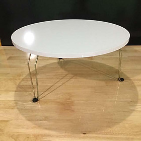 Mua Bàn tròn mặt 60cm xếp gấp gọn chân thép cao 30cm  gỗ MDF cao cấp