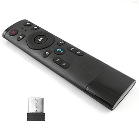 Hình ảnh Điều Khiển Từ Xa Không Dây Bằng Giọng Nói 2.4g USB Đầu Dành Cho TV Thông Minh AnDroid TV Box HtPC PC Máy Chiếu, Màu Đen