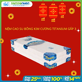 Nệm Kim Cương Gấp 3 Cao Su Bông