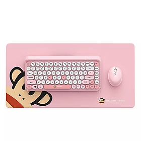 Hình ảnh Bộ combo 3 in 1 Bàn phím bluetooth & chuột không dây & 01 miếng lót chuột hiệu Wiwu x Paul Frank Smart Keyboard cho Macbook Laptop iphone ipad thiết kế siêu đẹp siêu thời trang cá tính - hàng nhập khẩu