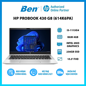 Hình ảnh  Laptop HP ProBook 430 G8(614K6PA)(i3-1115G4|4GB|256GB|Intel UHD Graphics|13.3' HD|)Hàng chính hãng