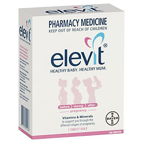 Viên uống Elevit cung cấp vitamin tổng hợp dành cho bà bầu 100 viên (100 ngày) Nhập Khẩu Úc