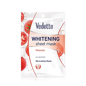 Mặt nạ giấy dưỡng trắng da cà chua Vedette Whitening Mask Tomato 22ml