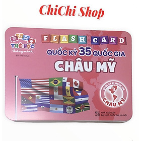 Thẻ Học Thông Minh,Thẻ Học Song Ngữ Quốc Kỳ Các Nước Châu Mỹ