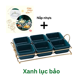 Mua Khay đựng bánh kẹo mứt Tết SỨ MEN NGỌC có nắp đậy cao cấp sáng bóng
