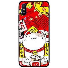 Ốp lưng dành cho Xiaomi Redmi 9A mẫu Mèo Nằm Chờ Cá