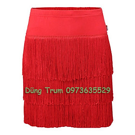 Váy khiêu vũ tua rua 3 tầng bằng một màu nhảy Latin siêu đẹp