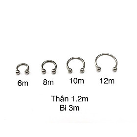 Khuyên chữ U đủ size/ Khuyên xỏ cơ bản - XUÂN SHOP