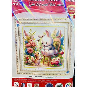Mua Tranh thêu kín Thỏ và mèo vs8170  kích thước 60 x 60 cm