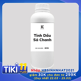 Tinh dầu Sả Chanh Kepha 1 lít - Nguyên chất 100%, nhập khẩu trực tiếp Ấn Độ - Đuổi muỗi, xông hơi giải cảm, chống nhiễm nấm