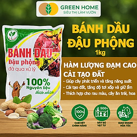 Mua Bánh Dầu Đậu Phộng Greenhome  Bao 1kg  Phân Bón Hữu Cơ Hàm Lượng Đạm Cao  Chuyên Hoa  Rau  Củ  Quả  Kiểng