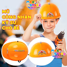 Mũ công nhân, mũ kỹ sư cho bé mầm non bằng nhựa - Đồ Chơi Góc Nghề Nghiệp