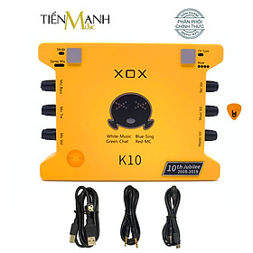 Mua SoundCard XOX K10 Bộ Thu Âm Thanh  Livestream  Hát Karaoke Sound Card  Audio Interface - Kèm Móng Gẩy DreamMaker