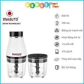 Mua Máy Xay Thực Phẩm Đa Năng MASUTO Công Nghệ Nhật Bản Dung Tíc 0.7 Lít Công Suất 300 W - Hàng Chính Hãng