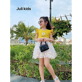 Đầm công chúa hoa cúc cho bé gái szie 24-38kg chất cotton mềm mịn mát