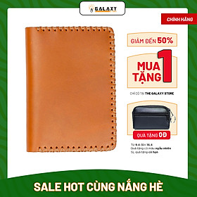 Ví Bóp Nam Nữ Nhỏ Mini Handmade Da Bò Thật Galaxy Store GVM - Hàng Chính Hãng
