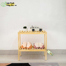 Kệ Để Dép Đa Năng - Bench 2F - Màu Tự Nhiên - Thiết Kế 2 Tầng - Kiểu Dáng Hiện Đại - Có 3 Kích Thước Để Lựa Chọn