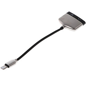 2 in 1 Headphone Audio Adapter Charging Cable for  7 8 X - Gray