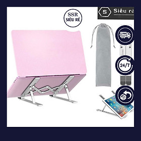 Mua Giá Đỡ Laptop Nhôm SSR Dùng Được Cho Ipad Macbook Cao Cấp Có Thể Gấp Gọn Tùy Chỉnh 7 Góc Độ (Kèm Túi Đựng) (LA103134)