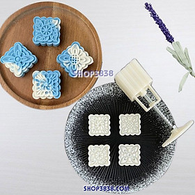 Mua Bộ Khuôn Lò Xo Làm Bánh Trung Thu 4 Mặt 150-180gr Vuông Truyền Thống