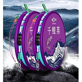 Dây Trục Câu Đài Qianlilai Buộc Sẵn Tàng Hình Cao Cấp Trục Săn Hàng Màu Tím DT08 - SANAMI FISHING